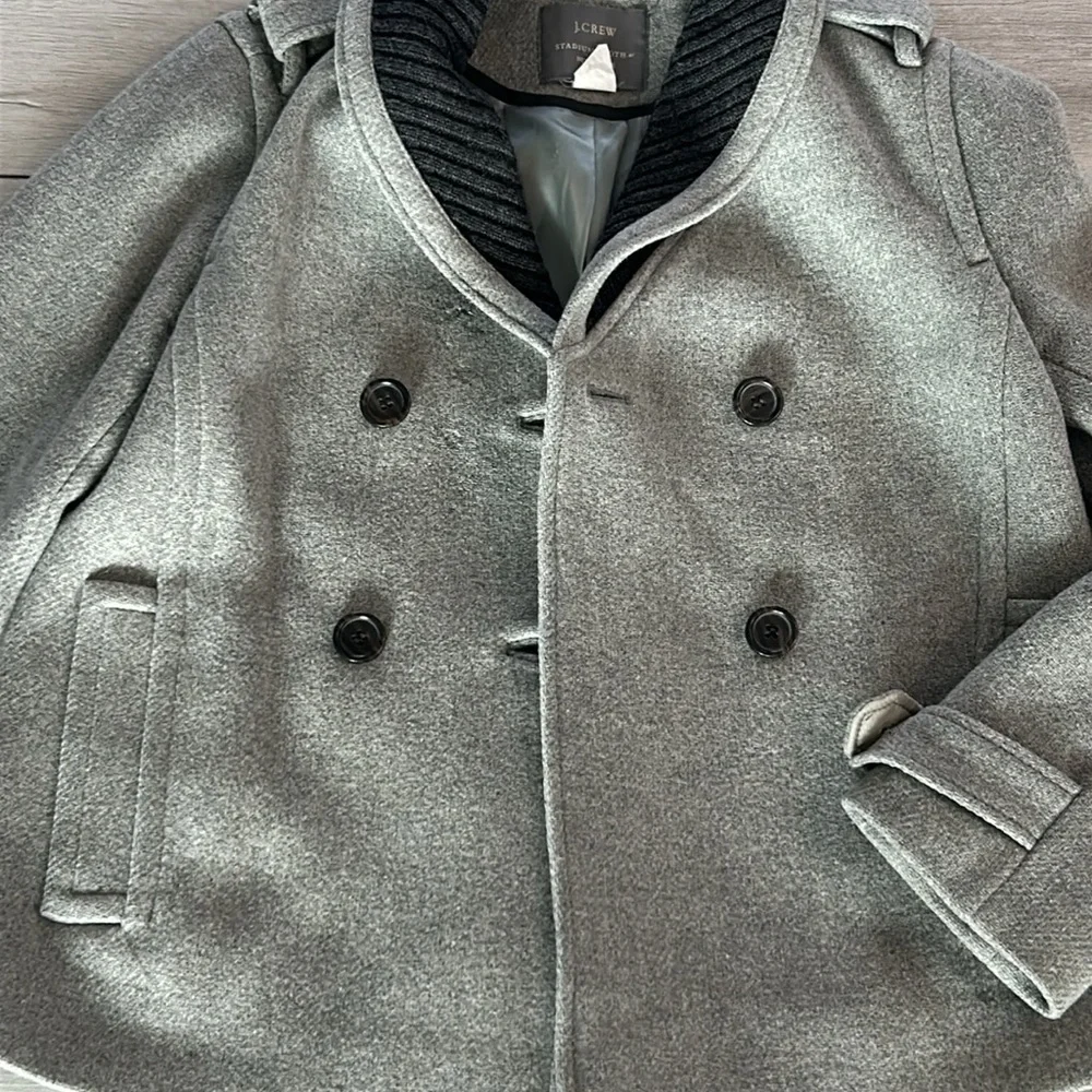 J Crew Stadium cloth by Nello Gori size 6 wool blend jacket gray - Picture 3 of 13